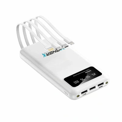 Enerx Enr-p20dc 20000 Mah 2.1 Amper Dahili Kablolu Powerbank Siyah Bx40