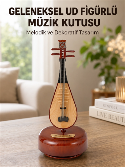 Enstrüman Şeklinde Müzik Kutusu Lüt Tasarım Melodious Music