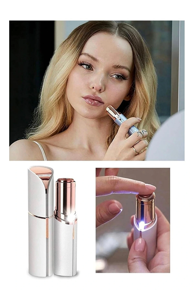 Epilasyon Yüz Çene Işıklı Kıl Tüy Alma Mini Cep Epilasyonu Kadın Mini Traş Makinesi Pilli