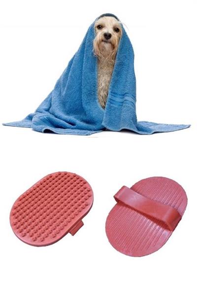 Ergonomik Masajlı Evcil Hayvan Kedi Köpek Yıkama Fırçası Aparatı (3936)