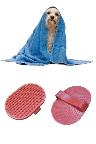 Ergonomik Masajlı Evcil Hayvan Kedi Köpek Yıkama Fırçası Aparatı Bx40