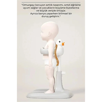 Ergonomik Ördekli Bebek Banyo Yıkama Yardımcısı