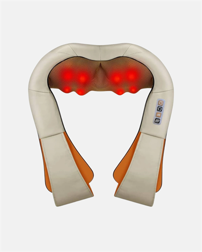 Ergonomik Ovmalı Masaj Aleti – Isıtmalı, Yoğurmalı, Boyun ve Bel Rahatlatıcı Masaj Makinesi