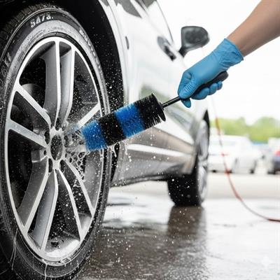 Ergonomik Saplı Jant ve Lastik Temizleme Fırçası – Araç Detay Temizliği İçin Güçlü Kıllı Detay Fırçası (3936)