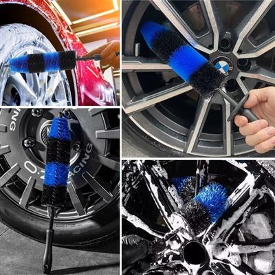 Ergonomik Saplı Jant ve Lastik Temizleme Fırçası – Araç Detay Temizliği İçin Güçlü Kıllı Detay Fırçası (3936)