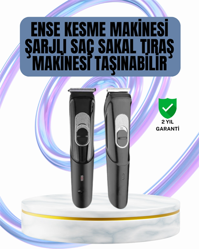 Ergonomik Tasarımlı, 3 Taraklı Profesyonel Şarjlı Saç Sakal Tıraş Makinesi