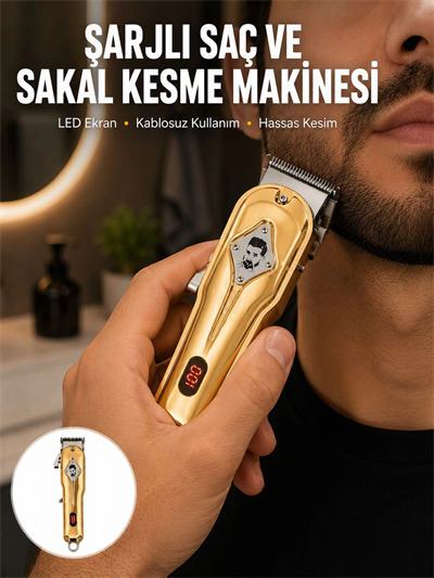 Ergonomik Tasarımlı, Hafif ve Taşınabilir Profesyonel Tıraş Makinesi Yeni Nesil