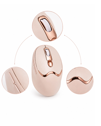 Ergonomik Tasarımlı Kablosuz Mouse Bluetooth ve USB Alıcılı