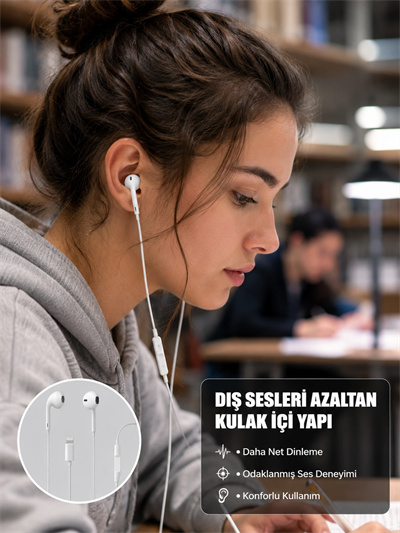 Ergonomik Tasarımlı Stereo Ses Performanslı Kablolu Kulaklık Yeni Nesil