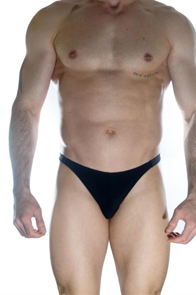Erkek Arkası Büzgülü Siyah Brazillian Slip