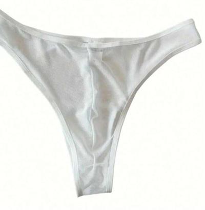 Erkek Biyeli Beyaz Transparan Brazillian Slip