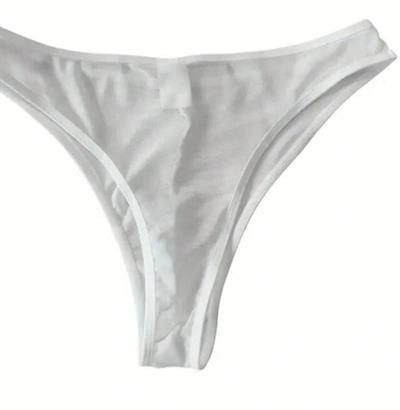 Erkek Biyeli Beyaz Transparan Brazillian Slip