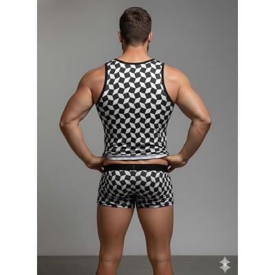 Erkek Desenli Tank Top Boxer Takım