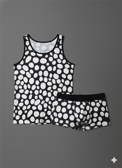 Erkek Desenli Tank Top Boxer Takımı