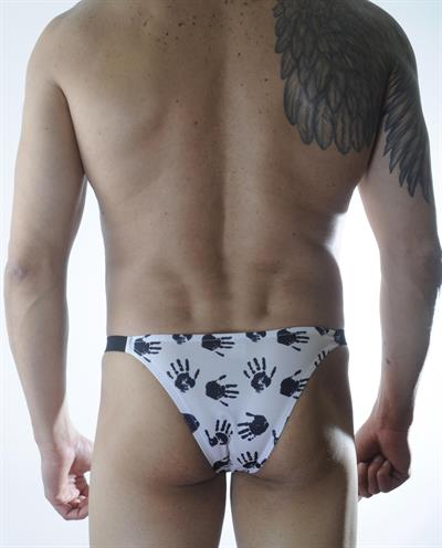 Erkek El Desenli Brazillian Slip İç Çamaşırı