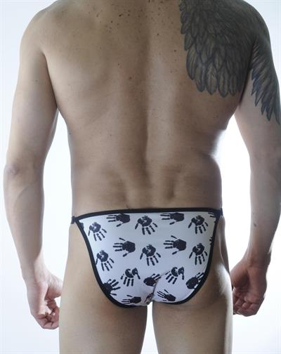 Erkek Metalli El Desenli Slip Çamaşır