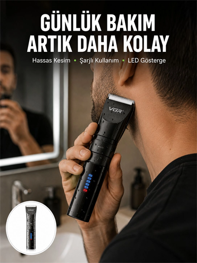 Erkek Saç ve Sakal Kesme Makinesi – Su Geçirmez, Sessiz Motorlu Yeni Nesil