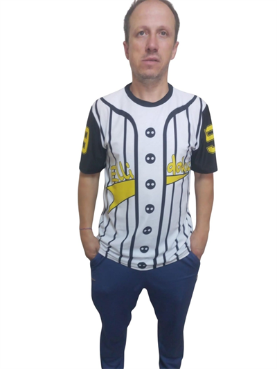 Erkek T-shirt 59 Numara Baskılı Sarı (kesik Elyaf Kumaş)