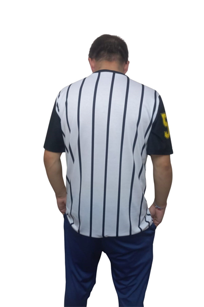 Erkek T-shirt 59 Numara Baskılı Sarı (kesik Elyaf Kumaş)