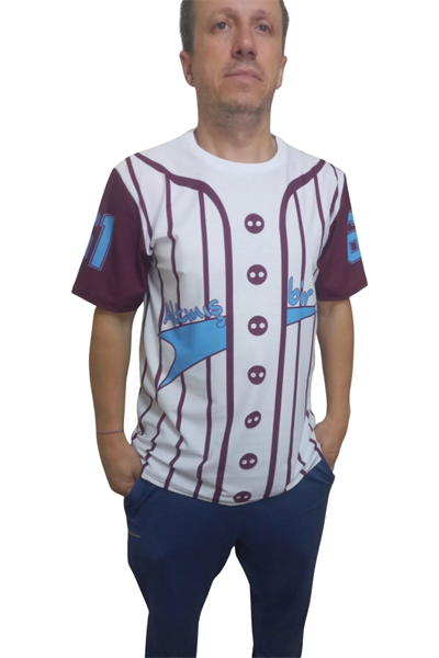 Erkek T-shirt 61 Numara Baskılı Siyah (kesik Elyaf Kumaş)