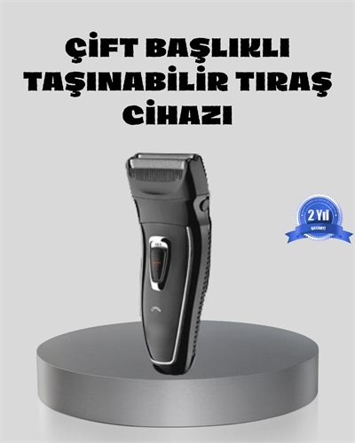 Erkek Tıraş Makinesi Kablosuz Kuru Tıraş Folyo Başlık Yıkanabilir Gövde