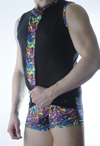 Erkek Transparan Renki Atlet Boxer Takımı