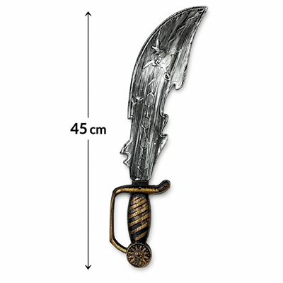 Eskitme Detaylı Plastik Korsan Kılıcı 45 Cm