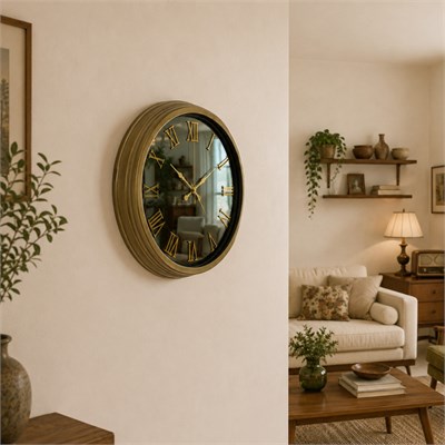 Eskitme Grand Roma Aynalı 40 x 40 Cm Duvar Saati