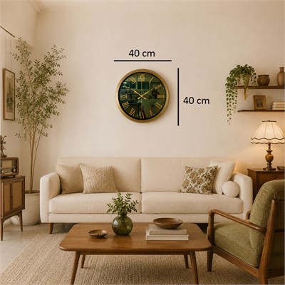 Eskitme Grand Roma Aynalı 40 x 40 Cm Duvar Saati