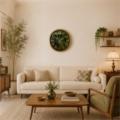 Eskitme Grand Roma Aynalı 40 x 40 Cm Duvar Saati