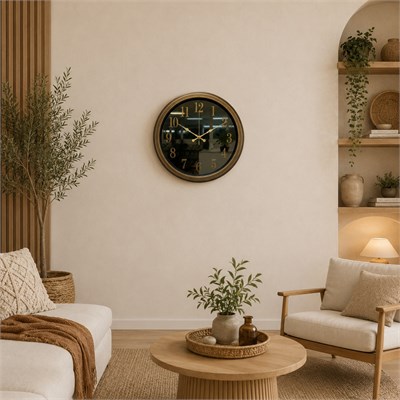 Eskitme Legacy Aynalı 40 x 40 Cm Duvar Saati