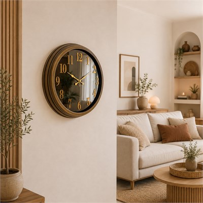 Eskitme Legacy Aynalı 40 x 40 Cm Duvar Saati