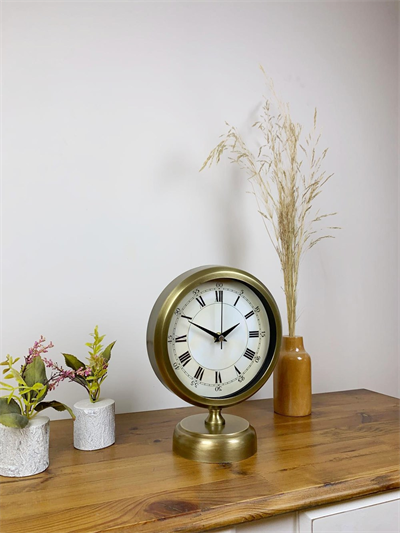 Eskitme Metal Anka Masa Saati 25×20 cm