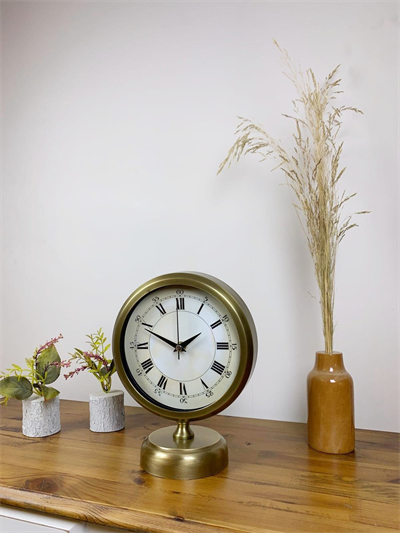 Eskitme Metal Anka Masa Saati 25×20 cm