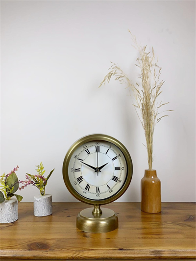 Eskitme Metal Anka Masa Saati 25×20 cm
