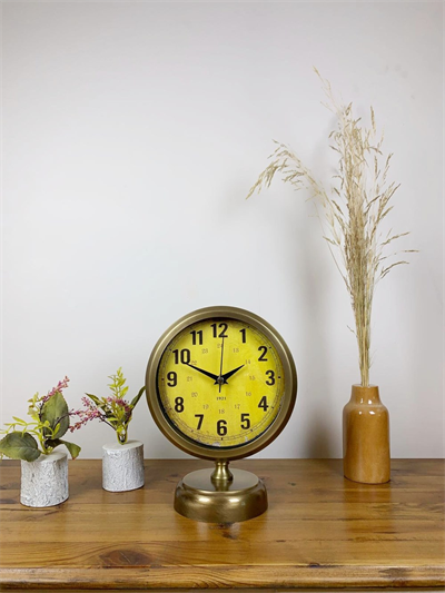Eskitme Metal Vira Masa Saati 25×20 cm