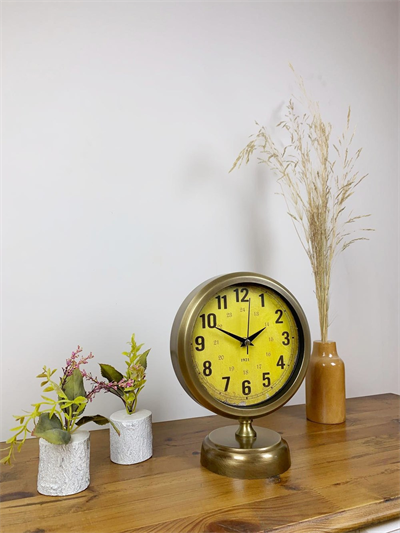 Eskitme Metal Vira Masa Saati 25×20 cm