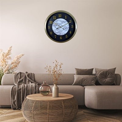 Eskitme Noble 60 x 60 Cm Metal Duvar Saati