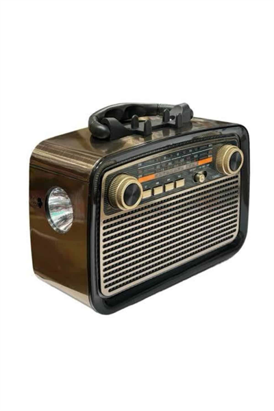 Eskitme Nostalji Tasarımlı Bluetoothlu Nostalji Radyo Ahşap Nostaljik Görünümlü