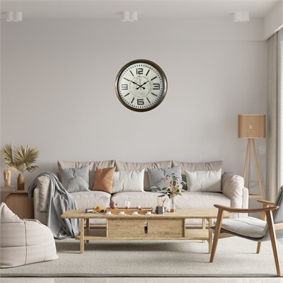 Eskitme Royal 40 Cm Metal Duvar Saati