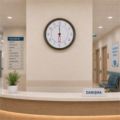 Eskitme Takvimli 40 x 40 Cm Metal Duvar Saati