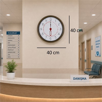 Eskitme Takvimli 40 x 40 Cm Metal Duvar Saati