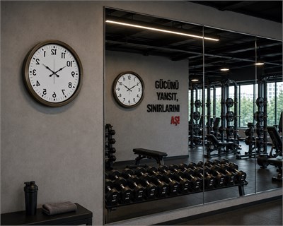 Eskitme Ters Zaman 40 x 40 Cm Metal Duvar Saati