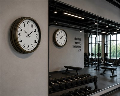 Eskitme Ters Zaman 40 x 40 Cm Metal Duvar Saati