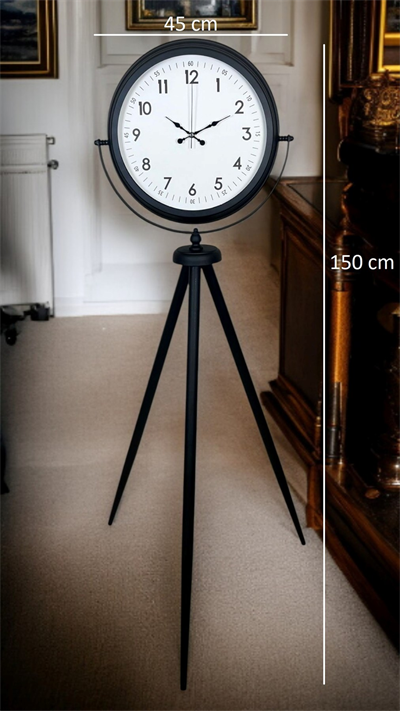 Eskitme Tripod Ayaklı Dekoratif Saat