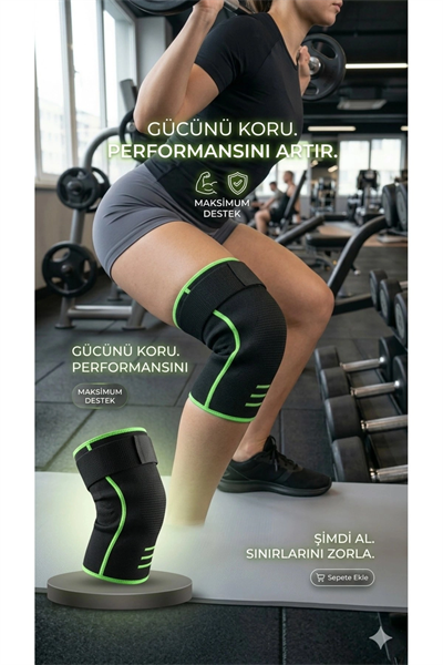 Esnek Nefes Alabilen Spor Dizlik Kadın Erkek Diz Destekleyici Rahat Koruyucu Model