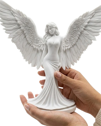 Estetik Melek Kadın Figürlü 3D Dekoratif Biblo Modern Salon Dekoru