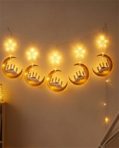 Ev İçi Ramazan LED Aydınlatma Saçağı 3 Metre Şık Tasarım