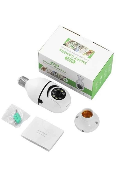 Ev Kamerası Wifi Kamerası Gece Görüşlü Akıllı Ampül Kamera