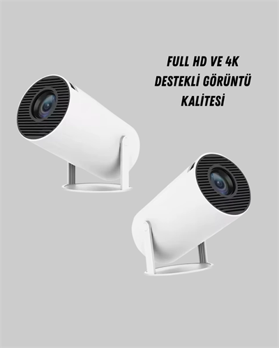 Ev Sineması Projeksiyon Cihazı – 160 ANSI Lümen, 4K Uyumlu ve Kablosuz Görüntü Aktarımı